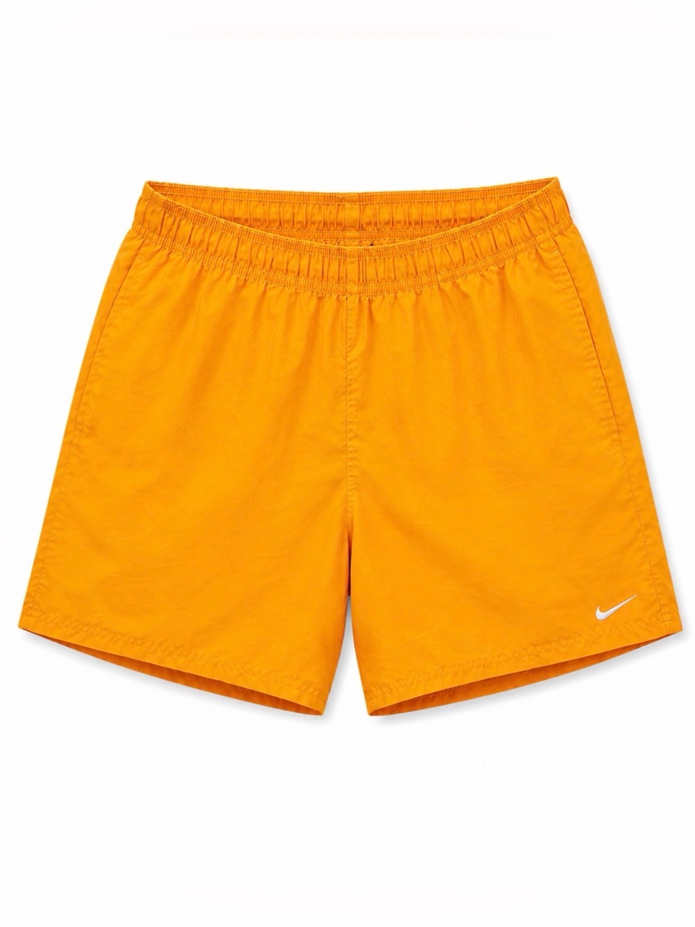 Nike Bright Orange Athletic Shorts with White Swoosh